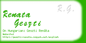 renata geszti business card